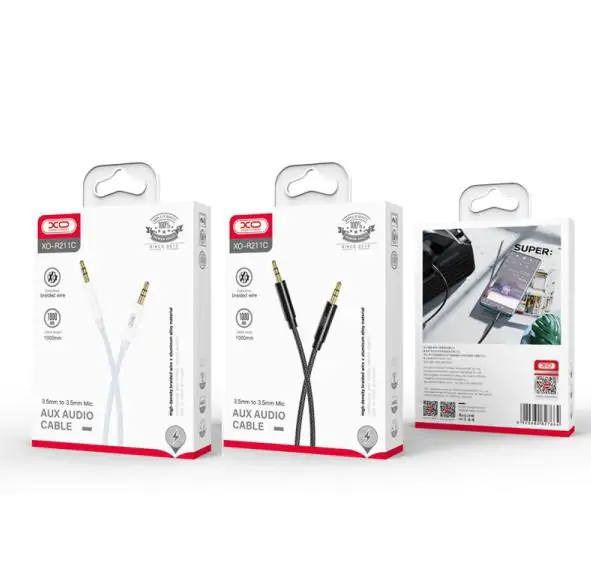 Купити оптом Купити Аудіо-кабель XO NB-R211C 3.5mm to 3.5MM оптом - ціна 43 грн в Україні 