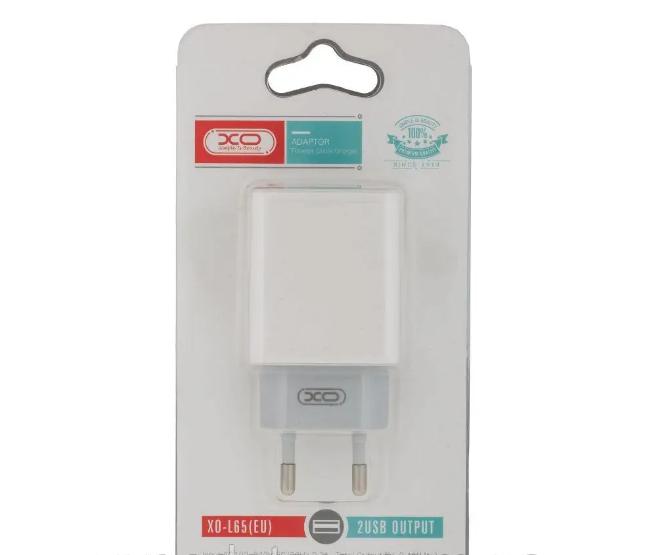 Купить оптом Сетевое зарядное XO L65 2.4A two USB charger (Белый)