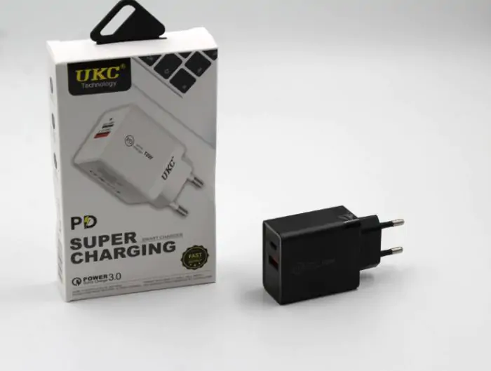 Купить оптом Сетевое зарядное PD SUPER CHARGING (1USB 1Type-C 2.4A) в Украине 
