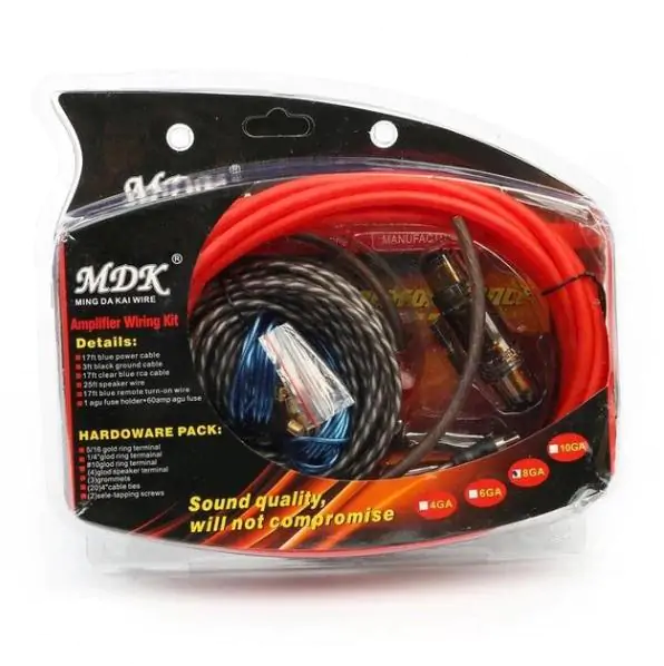 Купити оптом Купити Набір дротів для встановлення саббуфера MDK MD-8GA оптом - ціна 308 грн в Україні 