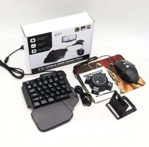 Купить оптом Клавиатура + мышь для телефона 5 в 1 в Украине 