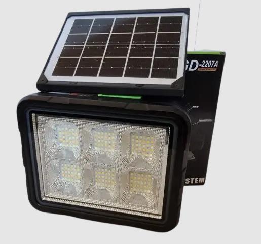 Купить оптом Фонарь лампа солнечная система переносная GDLITE GD-2207A (солнечная панель + повербанк 8000 mAh)