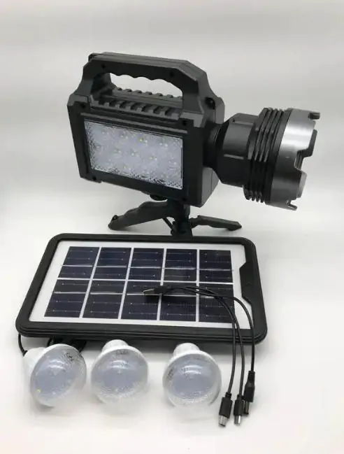 Купить оптом Фонарь лампа солнечная система переносная GDLITE GD-P70 (солнечная панель + повербанк 6000 mAh) в Украине , изображение 2