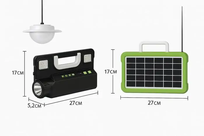 Купить оптом Фонарь лампа солнечная система переносная с радиоприемником GDLITE GD-7720 (солнечная панель + повербанк акб 18650 3000 mAh) в Украине 