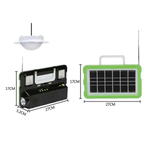 Купить оптом Фонарь лампа солнечная система переносная с радиоприемником GDLITE GD-7720 (солнечная панель + повербанк акб 18650 3000 mAh) в Украине , изображение 2