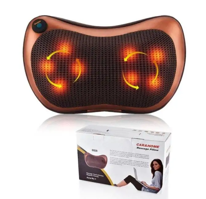 Купити оптом Купити Масажна подушка з підігрівом від мережі та прикурювача Massage Pillow 8028 оптом - ціна 324 грн в Україні 
