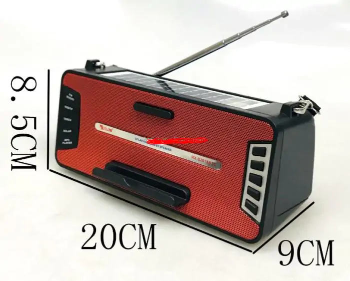 Купить оптом Портативная колонка с bluetooth GOLON RX-S2618BTS (фонарик + солнечная панель) в Украине 