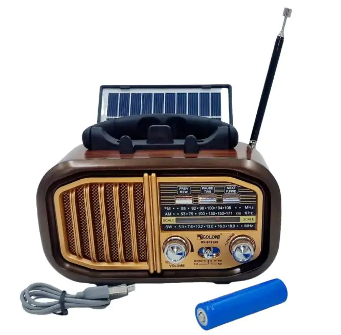Купити оптом Купити Радіоприймач аналоговий зі знімним акбом GOLON RX-BT628S (сонячна панель) оптом - ціна 370 грн в Україні 