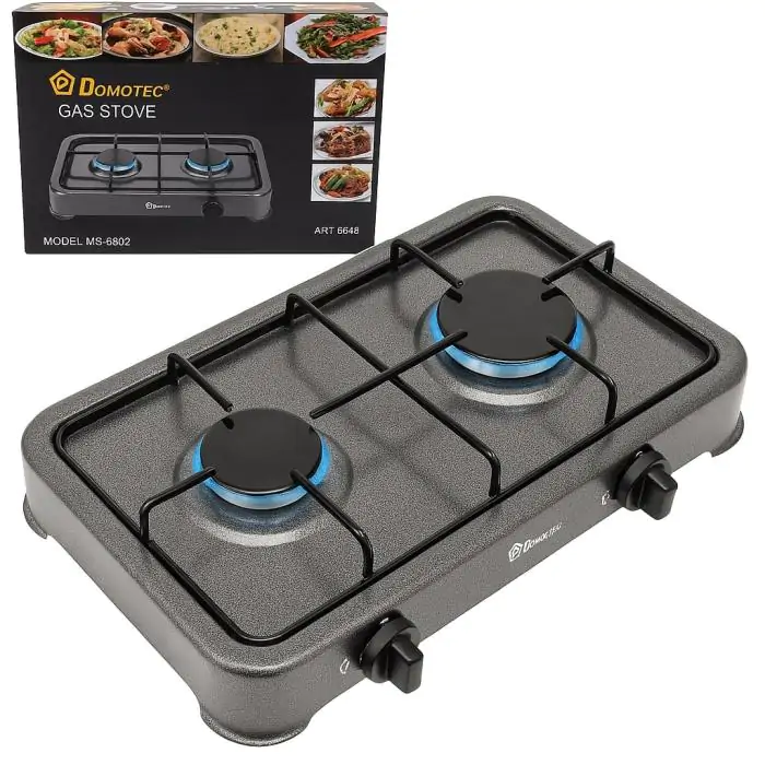 Купити оптом Купити Настільна газова плита (2 конфорки) MS-6602 оптом - ціна 453 грн в Україні , зображення 2