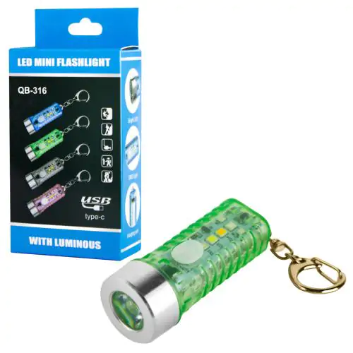 Купить оптом Фонарик ручной брелок с microUSB QB-316 в Украине 
