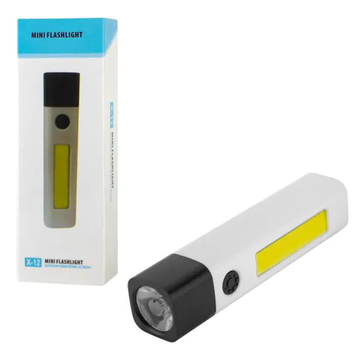 Купити оптом Купити Ліхтарик ручний ліхтар X12 (LED+COB) оптом - ціна 38 грн в Україні 