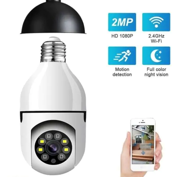 Купити оптом Купити Wifi камера відеоспостереження в цоколь L1 (кімнатна) оптом - ціна 385 грн в Україні 