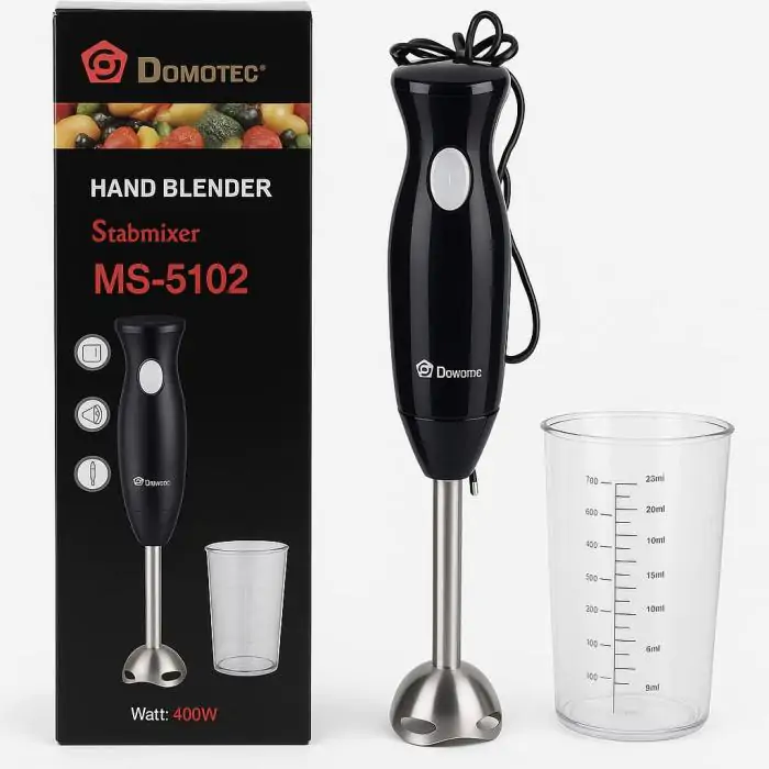 Купити оптом Купити Блендер ручний метал із чашею DOMOTEC MS-5105 оптом - ціна 340 грн в Україні 