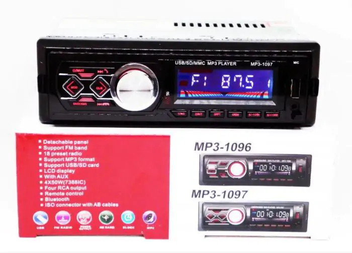 Купить оптом Автомагнитола с bluetooth 1DIN MP3-1097BT в Украине 