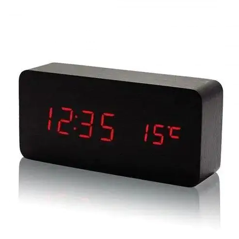 Купити оптом Купити Настільний годинник від мережі VST-862-1 (червоний) оптом - ціна 225 грн в Україні 