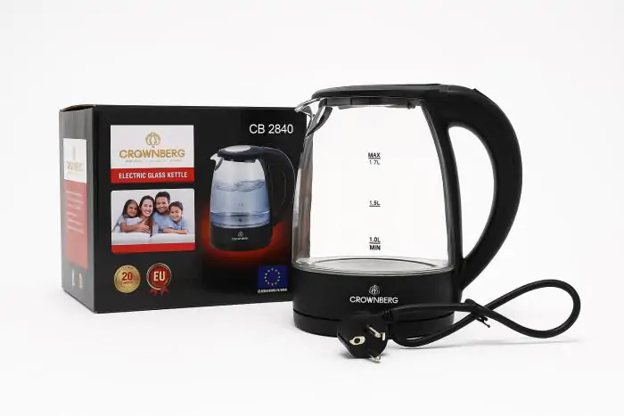 Купить оптом Дисковый электро чайник стеклянный (2 литра) Crownberg CB-2846 в Украине 