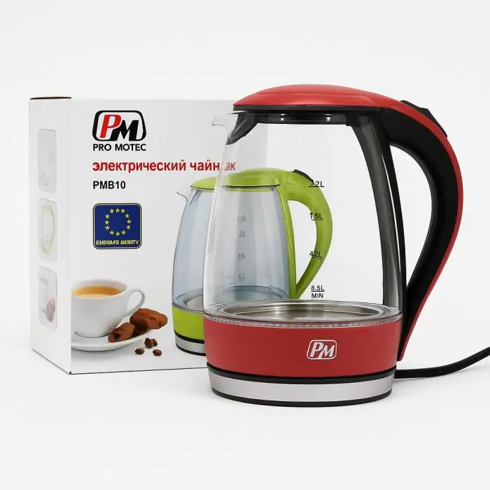 Купить оптом Дисковый электро чайник стеклянный (2 литра) Promotec PM-810E в Украине 