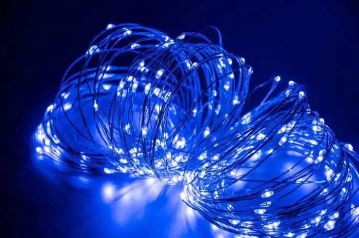 Купить оптом Гирлянда 100 LED 10 метров (капля росы) Синий (на батарейках + USB) в Украине 