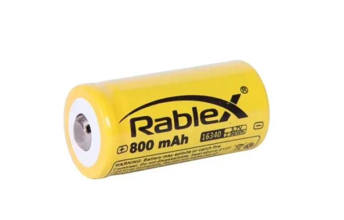 Купить оптом Аккумулятор Rablex Li-Ion 16340 (без защиты) 800mAh (Цена указана за 1шт)