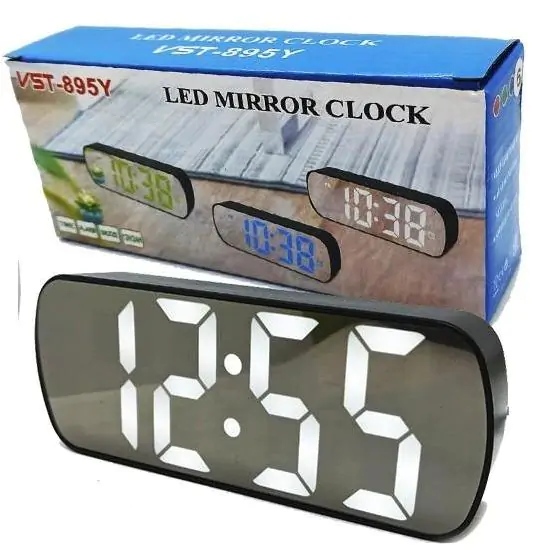 Купить оптом Электронные часы VST-895Y-6 / WHITE (зеркальные) в Украине 