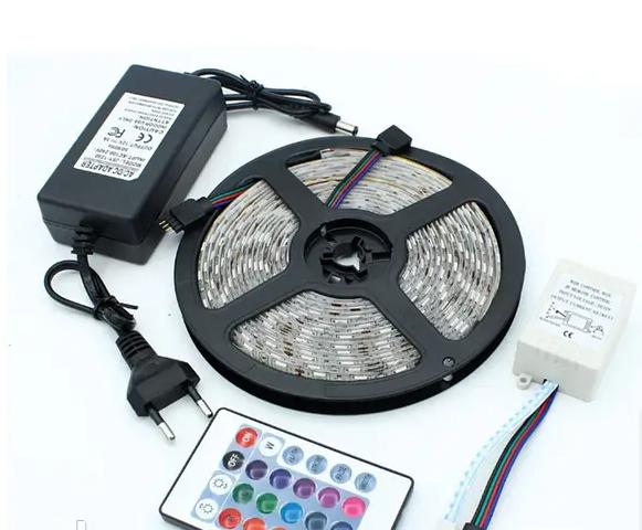 Купить оптом Светодиодная лента RGB (комплект) LED 5050 от сети