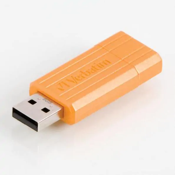Купити оптом Купити Флешка PinStripe USB Verbatim 8GB Volcanic Orange оптом - ціна 83 грн в Україні 