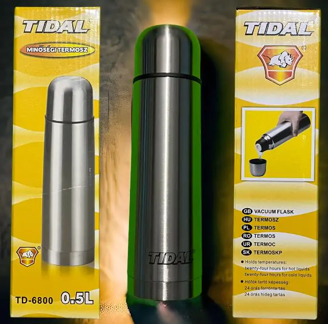 Купити оптом Купити Термос металевий 0.5 л для напоїв TIDAL TD-6800-05L оптом - ціна 211 грн в Україні 