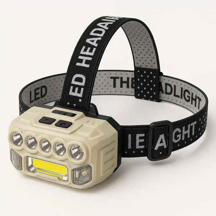 Купить оптом Налобный фонарь с датчиком движения HX-8175 (5LED+COB) в Украине 