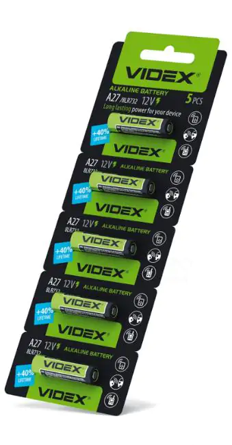 Купить оптом Батарейка щелочная Videx A27 5шт/блистер (Цена указана за 5шт) в Украине 