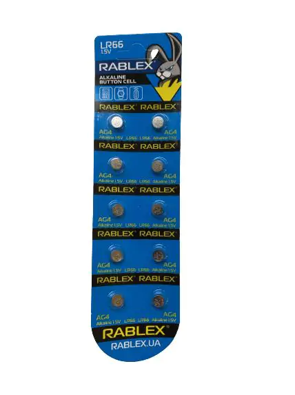 Купить оптом Батарейка для часов RABLEX AG4/LR626 10шт/блистер (Цена указана за 10шт) в Украине 