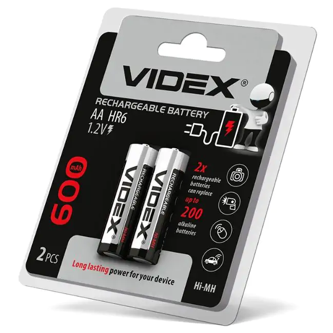 Купити оптом Купити Акумулятори Videx HR6/AA 600mAh 2шт/блістер (Ціна вказана за 2шт) оптом - ціна 97 грн в Україні 