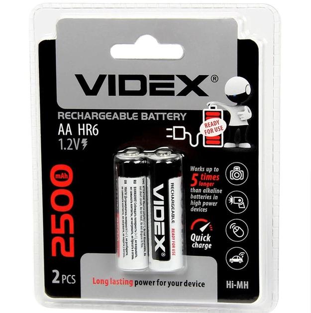 Купить оптом Аккумулятор Videx HR6/AA 2500mAh 2шт/блистер (Цена указана за 2шт)
