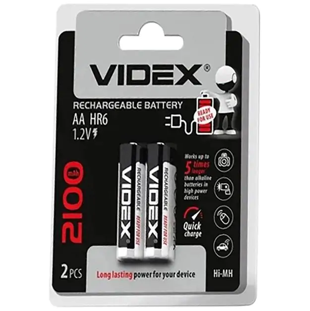 Купити оптом Купити Акумулятор Videx HR6/AA 2100mAh 2шт/блістер (Ціна вказана за 2шт) [10] оптом - ціна 216 грн в Україні 