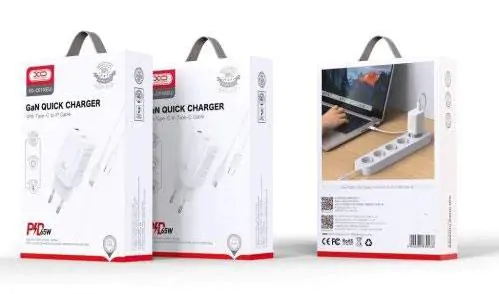 Купить оптом Сетевое зарядное с кабелем Lightning XO CE10 (1USB-C PD 65W) в Украине 