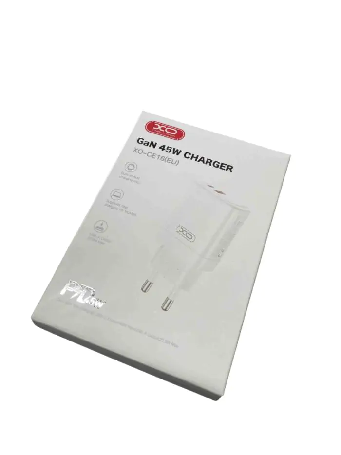 Купить оптом Сетевое зарядное XO CE16 (1USB-C 45W+1USB-A 22.5W) в Украине 