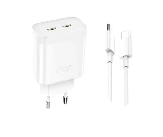 Купить оптом Сетевое зарядное с кабелем Type-C XO L105 (2Type-C 35W) в Украине 