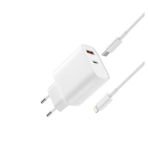 Купити оптом Купити Мережевий зарядний кабель Lightning XO L116 (PD30W+QC18W) оптом - ціна 234 грн в Україні 