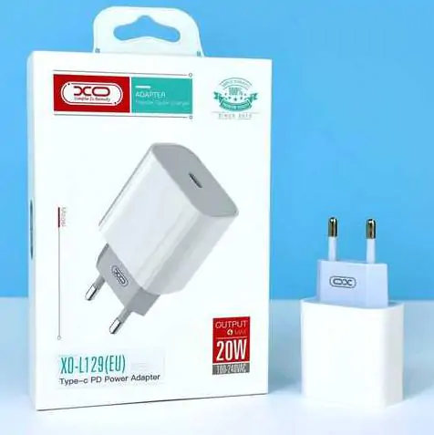 Купити оптом Купити Мережевий зарядний XO L129 (20W PD) оптом - ціна 114 грн в Україні 