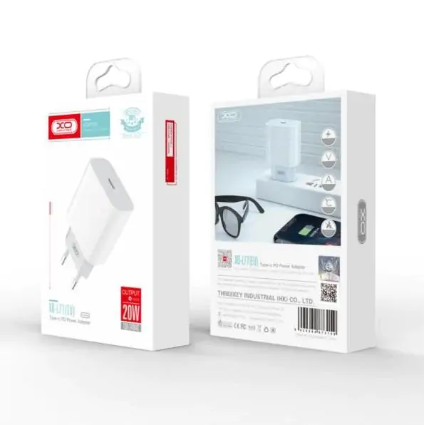 Купити оптом Купити Мережевий зарядний XO L77 (20W PD) оптом - ціна 115 грн в Україні 