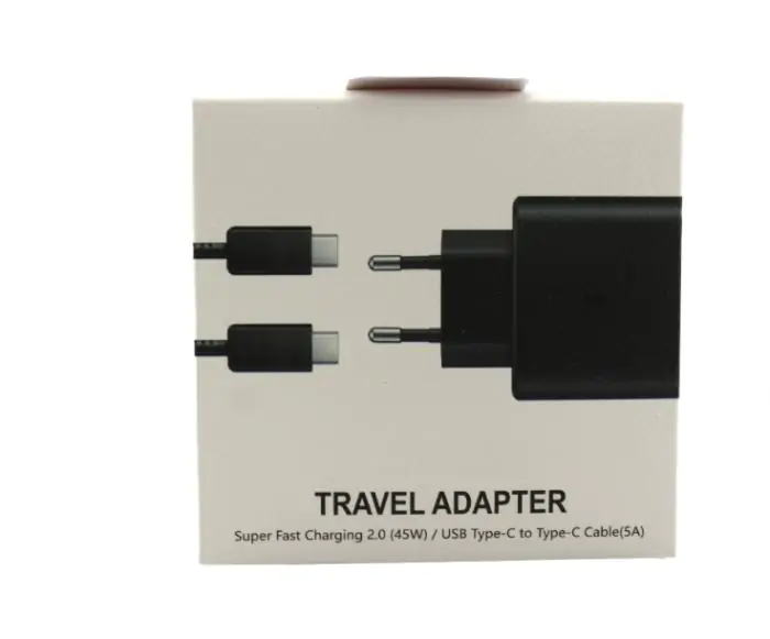 Купить оптом Сетевое зарядное с кабелем Type-C Black Edition (PD 45W) в Украине 