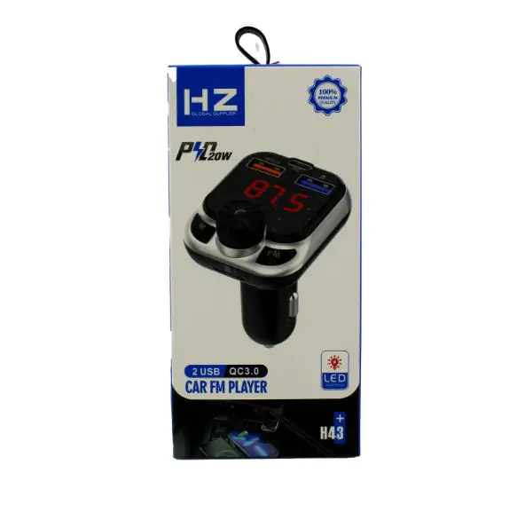 Купити оптом Купити ФМ модулятор з bluetooth HZ H43 (1TYPE-C 1USB) оптом - ціна 209 грн в Україні 