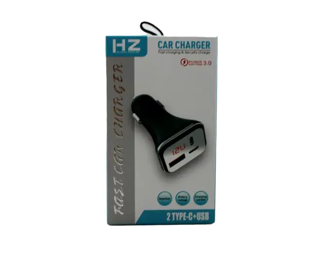 Купити оптом Купити Автомобільне зарядне з кабелем Type-C HZ HC13 (2Type-C 1USB) оптом - ціна 120 грн в Україні 