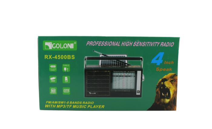 Купить оптом Радиоприемник с солнечной панелью GOLON RX-4700BT