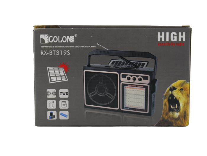 Купить оптом Радиоприемник с солнечной панелью GOLON RX-BT319S в Украине