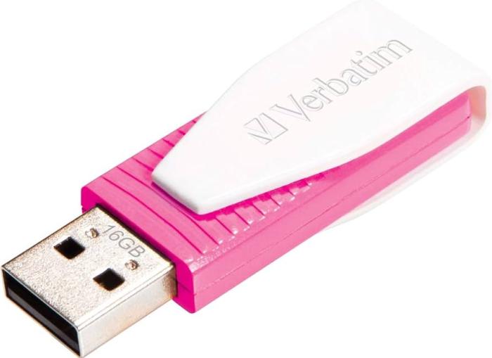 Купить оптом Флешка Swivel USB Verbatim 16GB Hot Pink