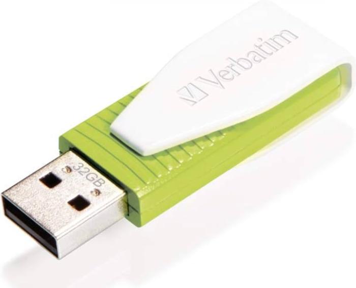 Купить оптом Флешка Swivel USB Verbatim 32GB Eucalyptus Green в Украине