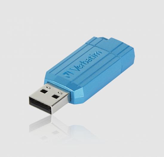 Купить оптом Флешка PinStripe USB Verbatim 8GB Caribbean Blue (NewId) в Украине