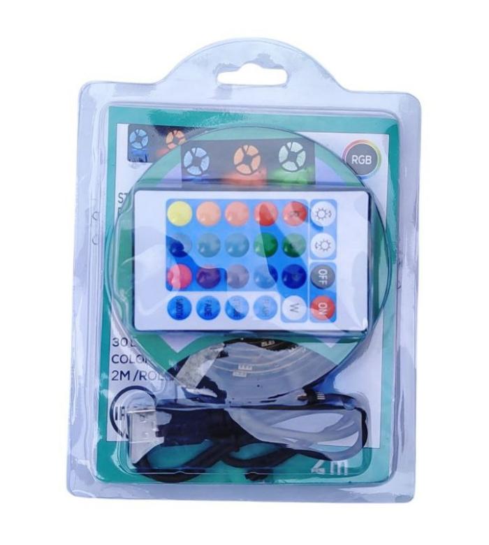 Купить оптом Светодиодная лента 5050 RGB (2 метра) для фоновой подсветки (работает от USB и повербанка)