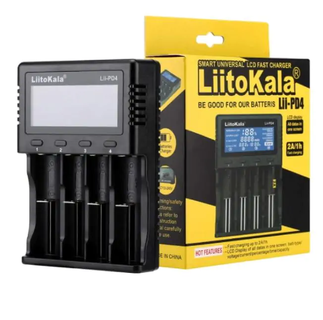 Купити оптом Купити Зарядний на 4 акумулятори з екраном LiitoKala Lii-PD4 (універсальний) оптом - ціна 585 грн в Україні 