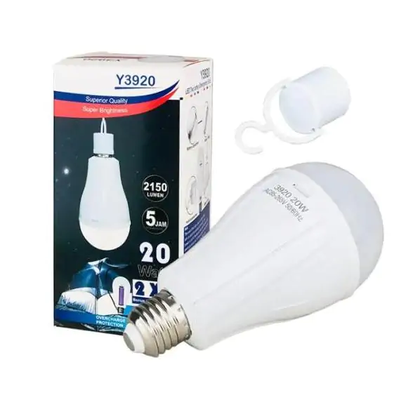 Купить оптом Лампа на аккумуляторе 2х18650 с крючком (цоколь E27) Y3920 в Украине 